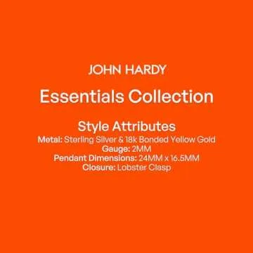 John Hardy Dot Hammered Reversible Pendant Necklace Silver/18k Gold One Size