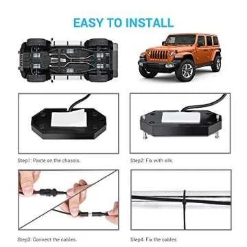 MustWin RGB LED Rock Lights with 3 Control Modes & Brightness