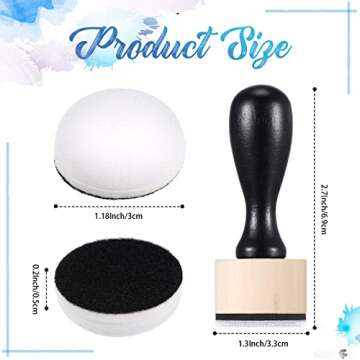 21 Packs Mini Round Ink Blending Tool with Foams Set Including 20 Pcs Replacement Refill Sponge Dome...