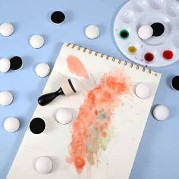 21 Packs Mini Round Ink Blending Tool with Foams Set Including 20 Pcs Replacement Refill Sponge Domed Foam Pads Art Supplies for Distressing, Blending and More