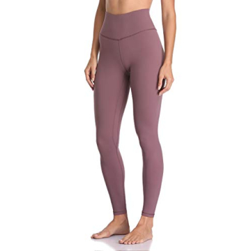 Colorfulkoala Women's Buttery Soft High Waisted Yoga Pants - Full-Length Leggings in Dusty Red