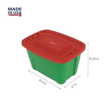 SimplyKleen 4-Pack Christmas Storage Totes Red Green