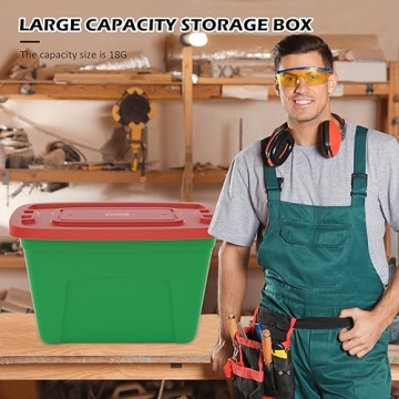 SimplyKleen 4-Pack Christmas Storage Totes Red Green