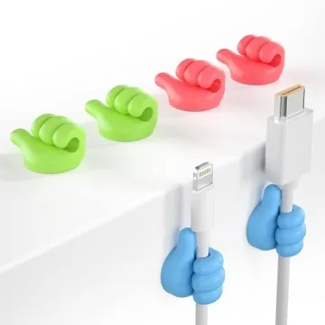iToleeve 12Pcs Colorful Silicone Cable Clips - Fun, Multipurpose Cord Organizers