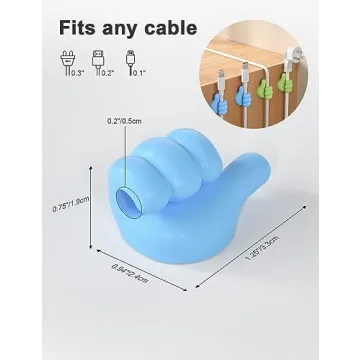 iToleeve 12Pcs Silicone Cable Clips Multipurpose Cord Holders