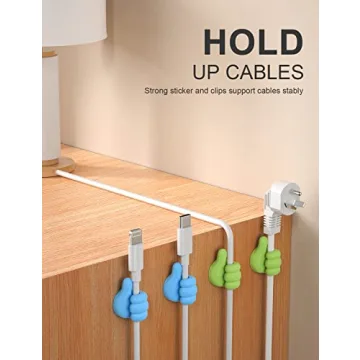 iToleeve 12Pcs Silicone Cable Clips Multipurpose Cord Holders
