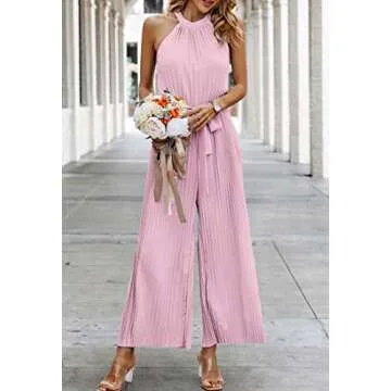 CCTOO Women's Stylish Halter Neck Jumpsuit for Summer