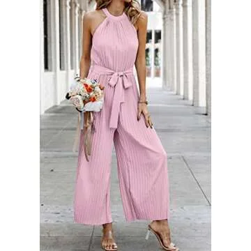 CCTOO Women's Stylish Halter Neck Jumpsuit for Summer