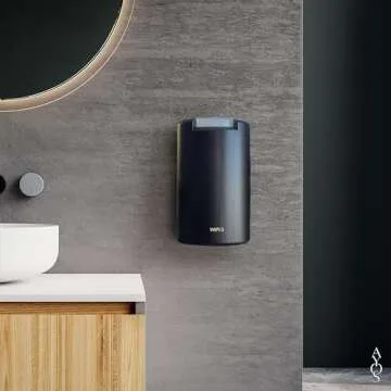 Wipes Dispenser Container - fits Clorox or Lysol Disinfecting Wipes - Stylish Wet Wipes Holder for Bathroom or Office - Wall Mounted - Premium Bamboo Kitchen Organizer (Black)