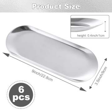 CYEAH Silver Decorative Tray Set for Elegant Organization