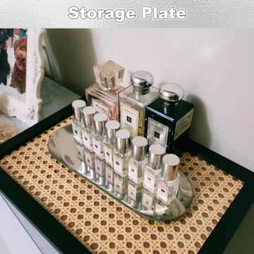 CYEAH Silver Decorative Tray Set for Elegant Organization