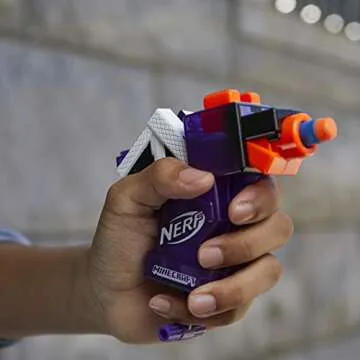Nerf MicroShots Minecraft Ender Dragon and Elder Guardian Mini Blaster 2-Pack, 4 Elite Darts, Pull to Prime Handle (Amazon Exclusive)