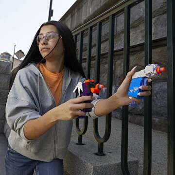 Nerf MicroShots Minecraft Ender Dragon and Elder Guardian Mini Blaster 2-Pack, 4 Elite Darts, Pull to Prime Handle (Amazon Exclusive)