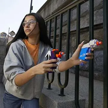 Nerf MicroShots Minecraft Ender Dragon and Elder Guardian Mini Blaster 2-Pack, 4 Elite Darts, Pull to Prime Handle (Amazon Exclusive)