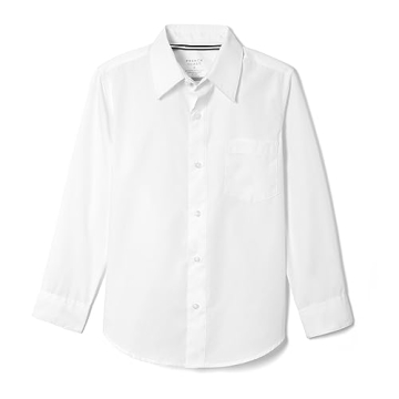 French Toast Boys Expandable Collar Long Sleeve Button Down Shirt White 2T