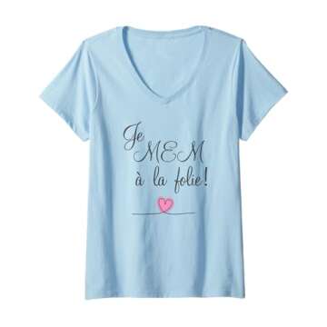 Women’s Je MEM à la Folie V-Neck T-Shirt - Classic Comfort T-Shirt for Every Occasion