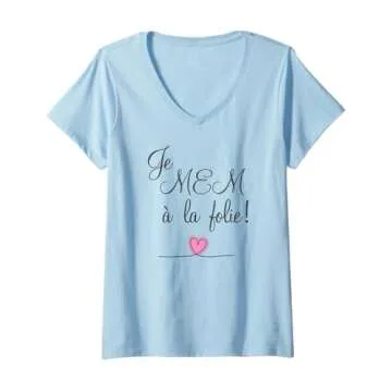 Women’s Je MEM à la Folie V-Neck T-Shirt - Classic Comfort T-Shirt for Every Occasion