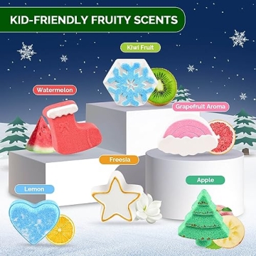Stocking Stuffers Bath Bombs for Kids 6 Pack Christmas Gift