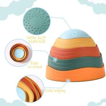 LoomLark Balance Stepping Stones for Kids 5pcs Non-Slip