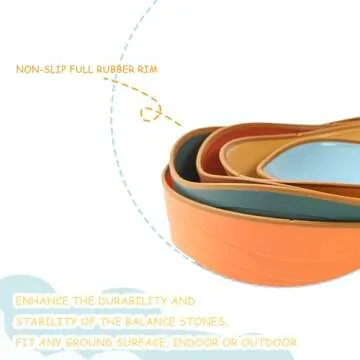 LoomLark Balance Stepping Stones for Kids 5pcs Non-Slip