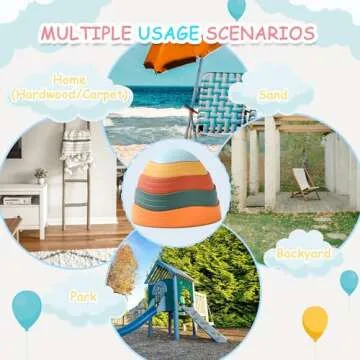 LoomLark Balance Stepping Stones for Kids 5pcs Non-Slip