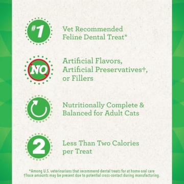 FELINE GREENIES Adult Dental Cat Treats 9.75 oz - Chicken Flavor