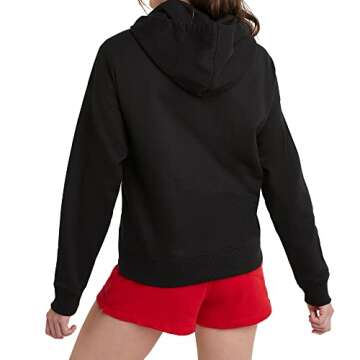 Hanes Comfortblend Standard Originals Full, Midweight Fleece Sweatshirt, Zip Hoodie for Women, Plus, Black
