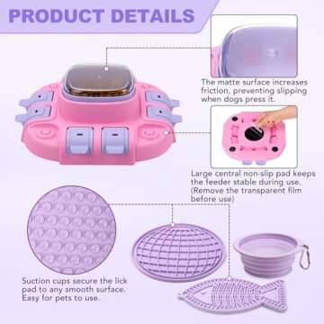 MaryPaw Dog Slow Feeder Puzzle with Treat Dispenser Bowl Design, 2 Levels Interactive IQ Training Toy for All Breeds, Mental Stimulating Entertainment Toy for Releasing Energy