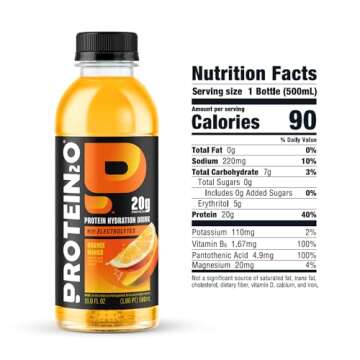 Protein2o 20g Whey Protein Isolate Hydration Drink, 350mg of Electrolytes, Vitamins B5 & B6, Sugar Free, 20g Variety Pack, 16.9 oz Bottle (12 Count)