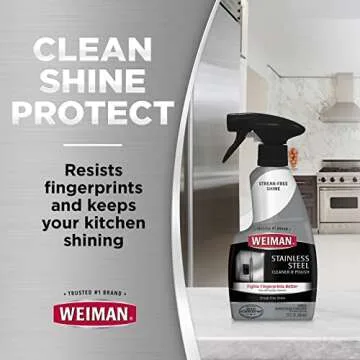 Weiman Stainless Steel Cleaner & Cooktop Daily Cleaner - 12 Ounce - Kitchen Appliance Cleaner Kit