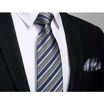 Enlision Stripe Men Ties Set for Business Weddings