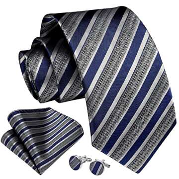 Enlision Stripe Men Ties Set for Business Weddings