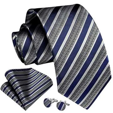 Enlision Stripe Men Ties Set for Business Weddings