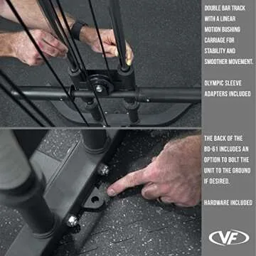 Valor Fitness Cable Machine - 200lb Plate Loaded Crossover Station with Pull-Up Bar, 17 Adjustable Pulley Positions with Handles - Strength Training