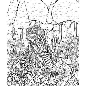 Women + Patterns + Plants: Self-Care Coloring Book