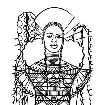 Women + Patterns + Plants: Self-Care Coloring Book