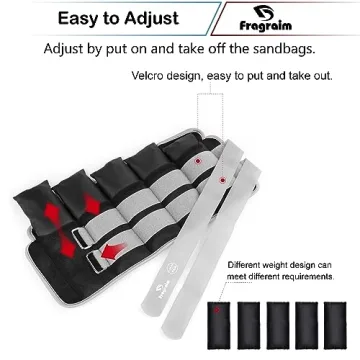 Fragraim Adjustable Ankle Weights 2-20 LBS for Fitness