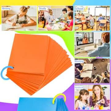 900 Pcs MotBach Flash Cards with Rings for Study