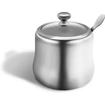 Stylish and Durable XHKDSYMC Stainless Steel Sugar Bowl
