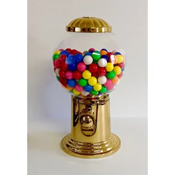 Elegant Gold Gumball Machine for Home or Office