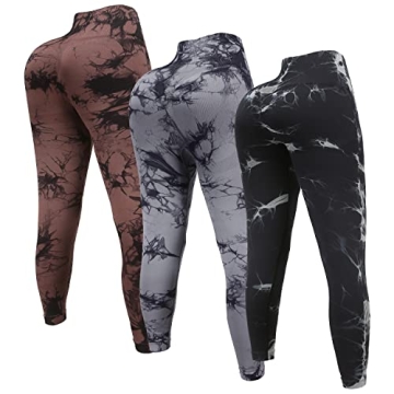 Buy OVESPORT Tie-Dye High Waisted Leggings for Women