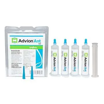 Advion Ant Gel Bait, 4 Tubes x 30-Grams, 1 Plunger and 2 Tips, Effective Ant Bait, Formulated with 0.05% Indoxacarb, Indoor and Outdoor Use, Ant Killer Gel for Control of Most Major Ant Species