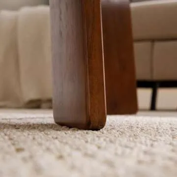 DM Furniture 32" Round Coffee Table, Large Solid Wood French Country Accent Table, Farmhouse Side Table for Family/Office/Living Room/Sofa Couch End/Bedroom, Walnut