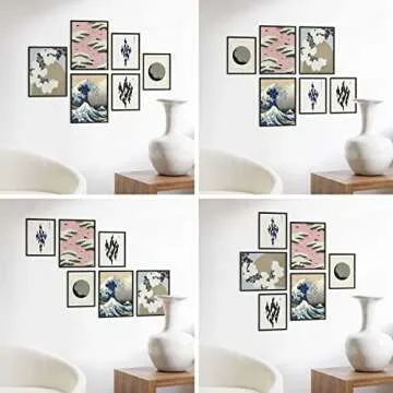 HAUS AND HUES Gallery Wall Picture Frames Set of 6 Black Frames