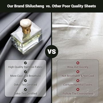 Shilucheng Queen Sheet Set - Cooling Bamboo Blend Sheets