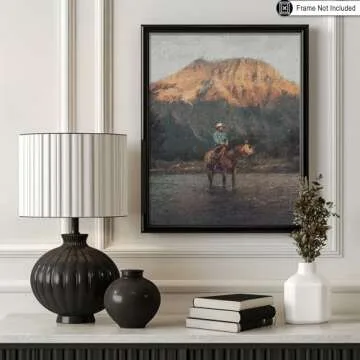 Vintage Cowboy Poster - Wild West Wall Art for Home Decor