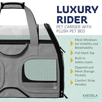 Katziela Airline-Approved Pet Carrier for Small Pets