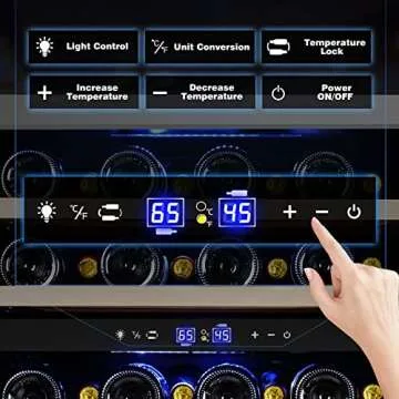 Tylza 24 Inch Dual Zone Wine Cooler for 46 Bottles