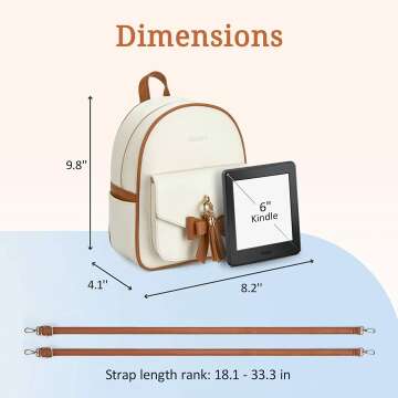 Cute ECOSUSI Mini Bowknot Leather Backpack