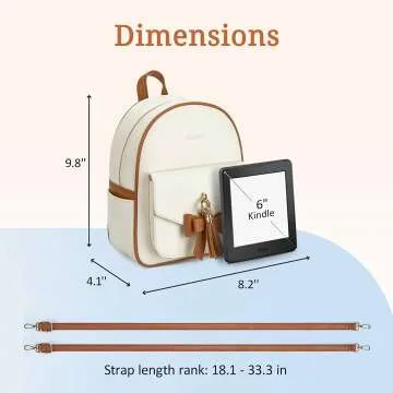 Cute ECOSUSI Mini Bowknot Leather Backpack